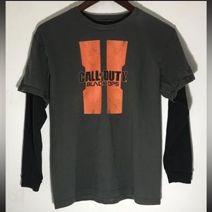 Call of Duty Black Ops 2 Kids Youth Size M Long Sleeve T-shirt 2012 Activision
